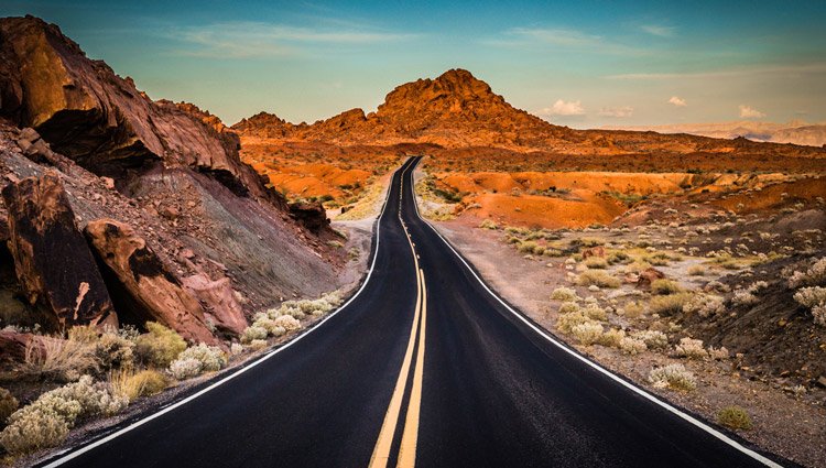 Highway and landscape photographer, Valley of Fire State Park, Nevada