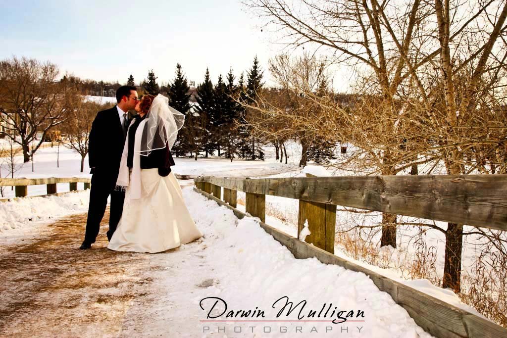 Melissa Chris celebrate their winter wedding in Edmonton