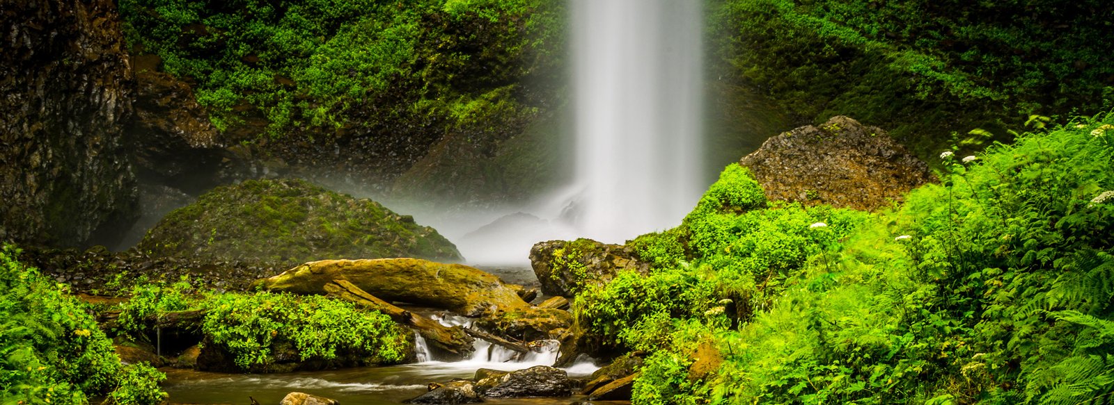 Horsetail Waterfall at Columbia River Gorge Oregon