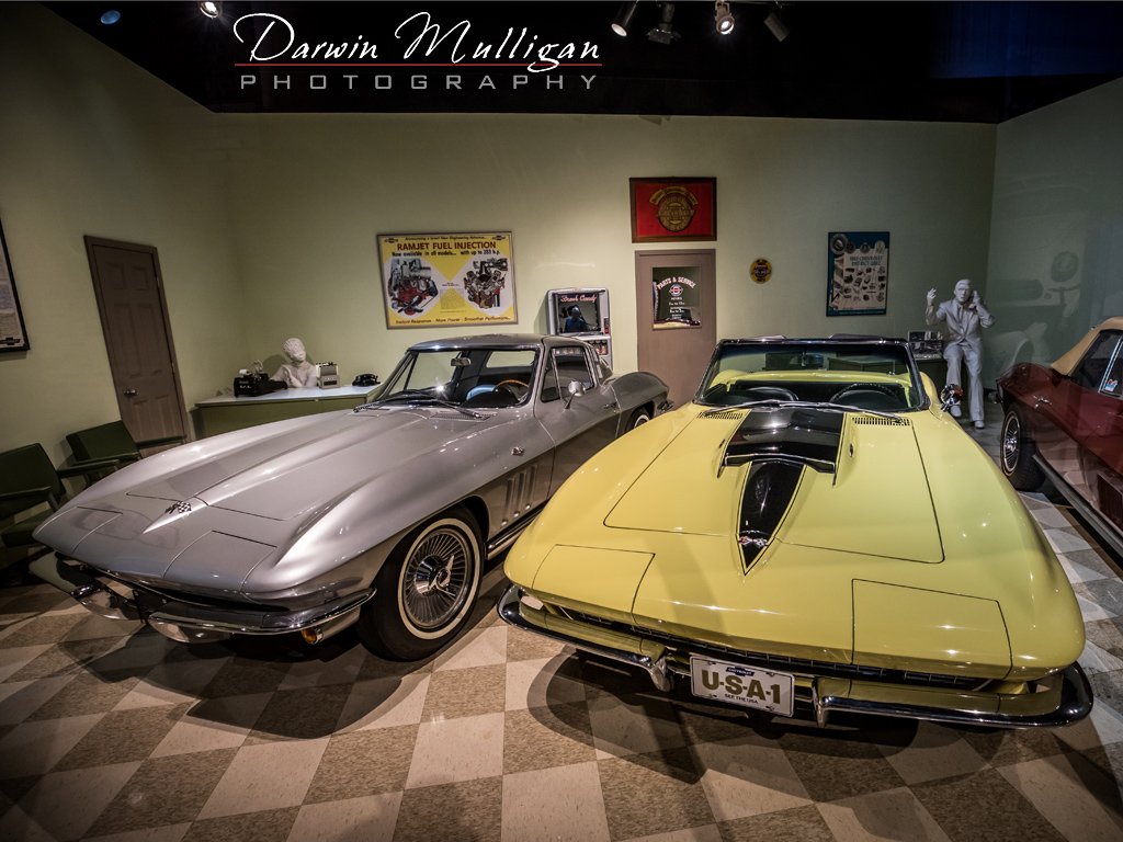 C2 generation Corvettes on display at National Corvette Museum