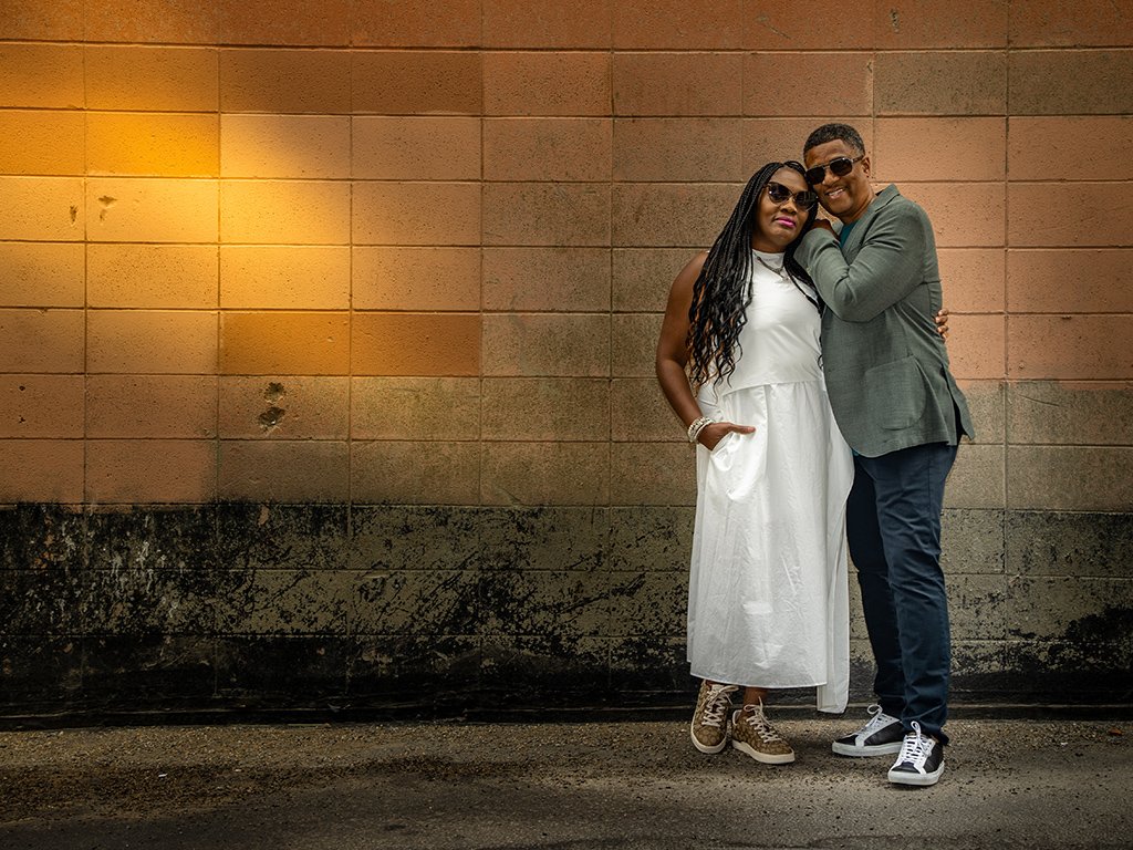 YEG lifestyle couple portrait photography downtown Edmonton by JW Marriott Hotel and Rogers Place
